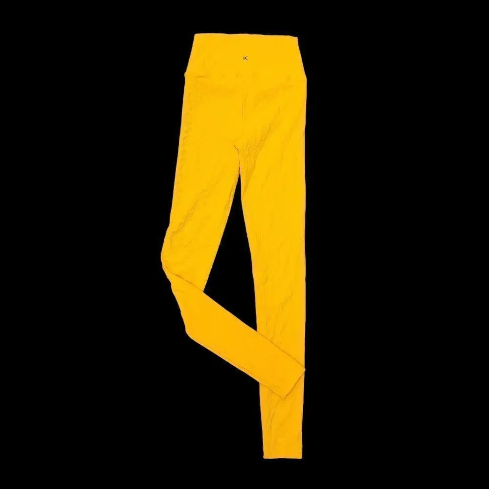 Koral Exceed Rib High Rise Legging - Mango - Picture 8 of 12